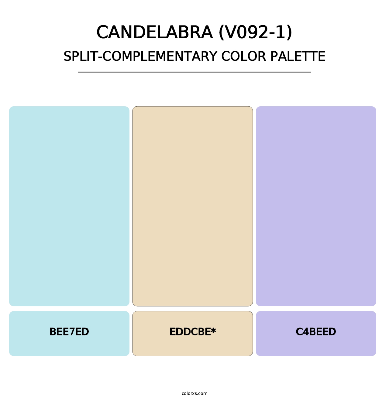 Candelabra (V092-1) - Split-Complementary Color Palette