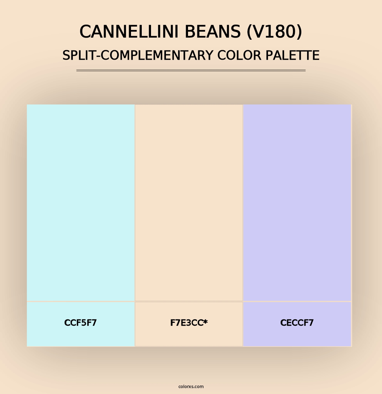 Cannellini Beans (V180) - Split-Complementary Color Palette