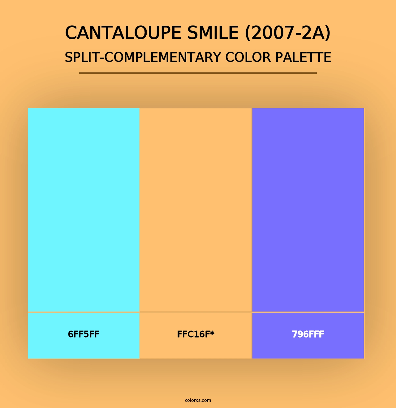 Cantaloupe Smile (2007-2A) - Split-Complementary Color Palette