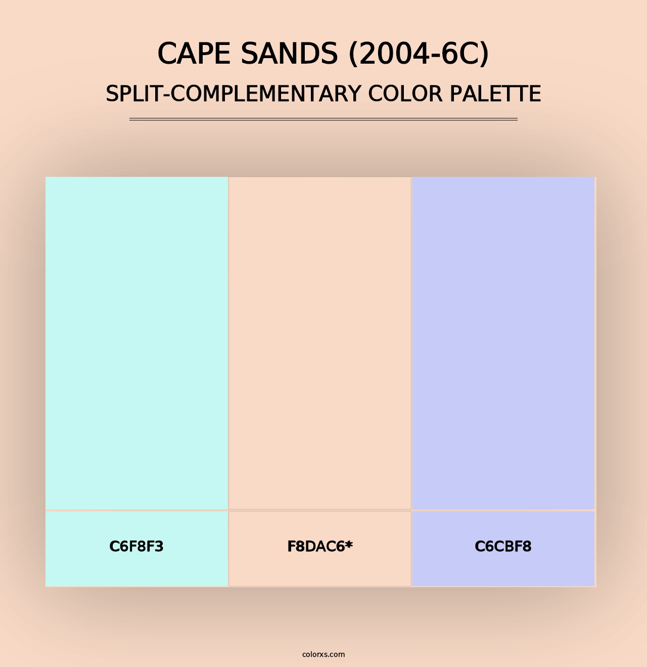 Cape Sands (2004-6C) - Split-Complementary Color Palette