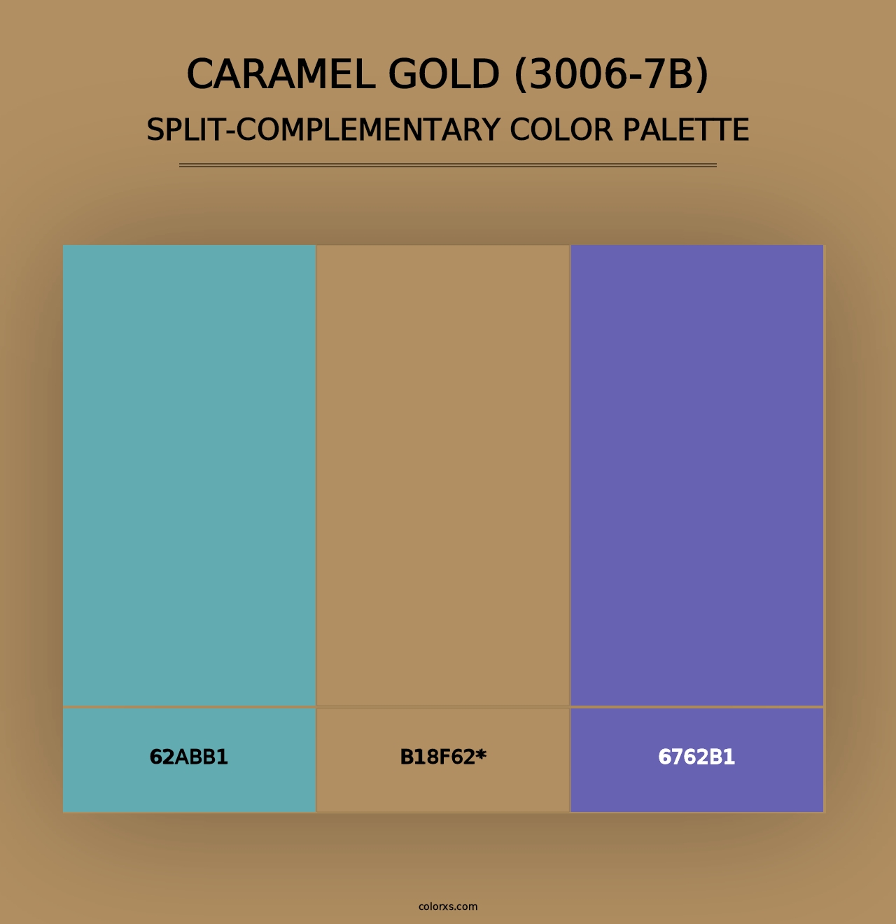 Caramel Gold (3006-7B) - Split-Complementary Color Palette