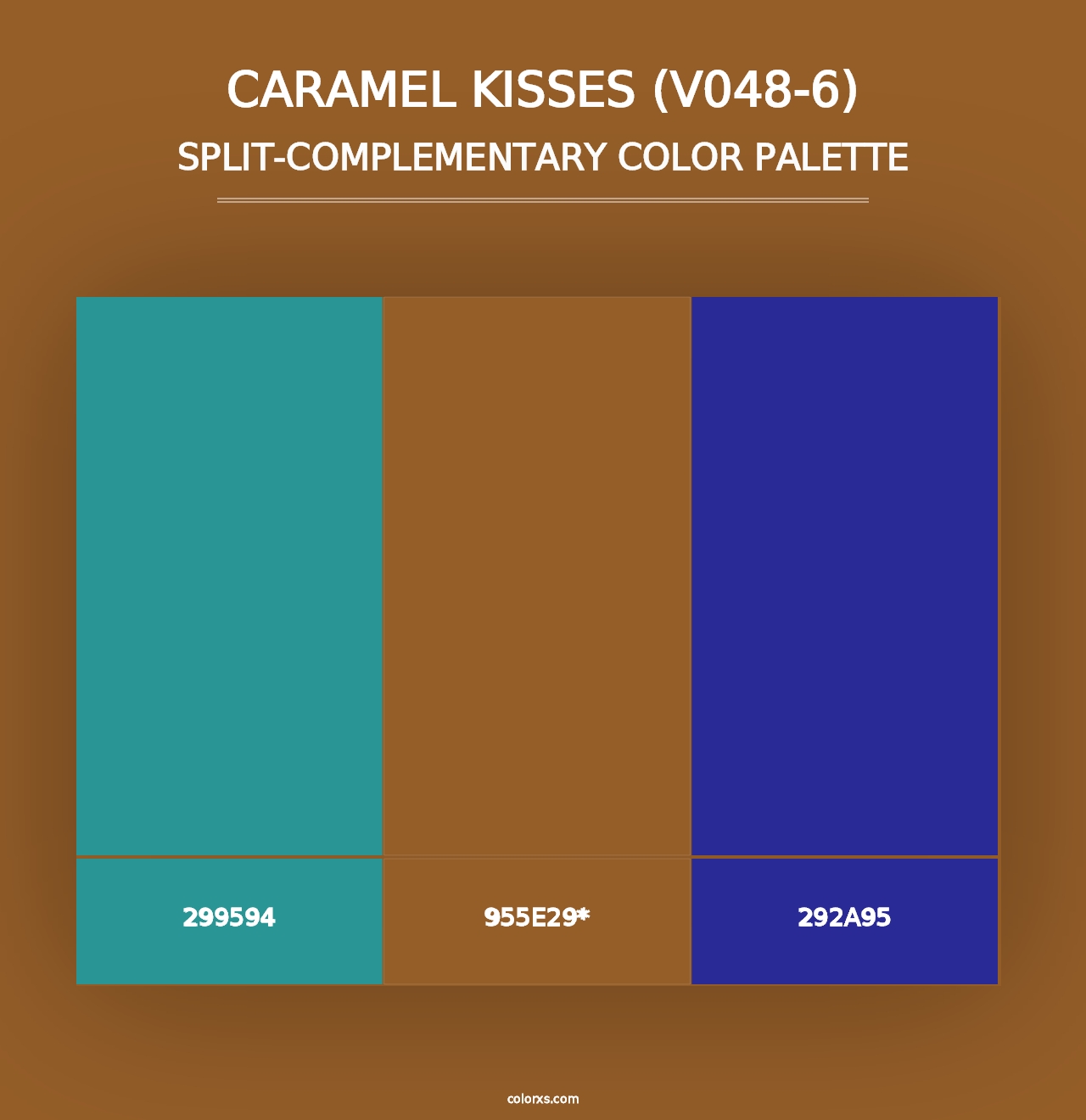 Caramel Kisses (V048-6) - Split-Complementary Color Palette