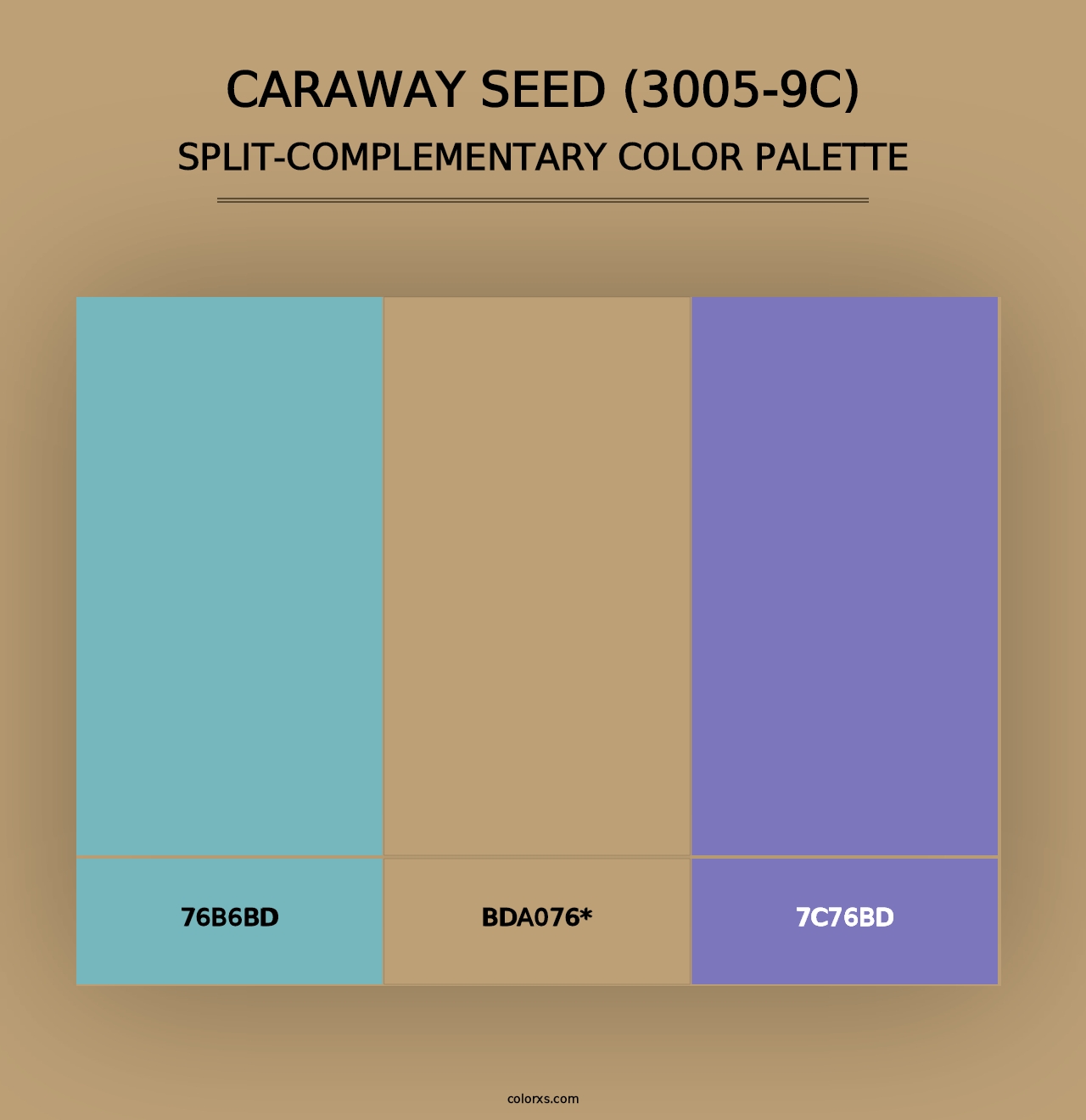 Caraway Seed (3005-9C) - Split-Complementary Color Palette