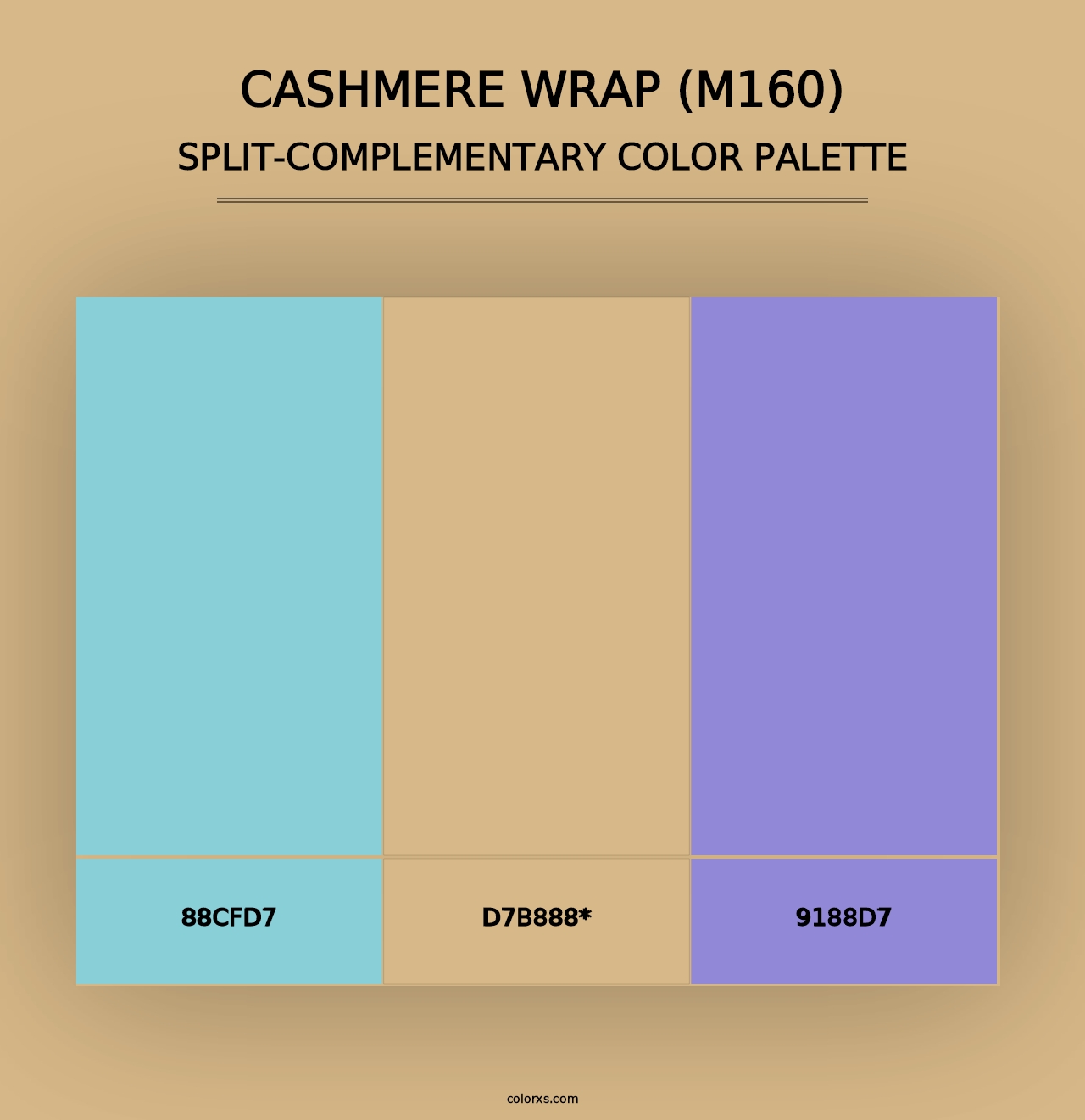 Cashmere Wrap (M160) - Split-Complementary Color Palette