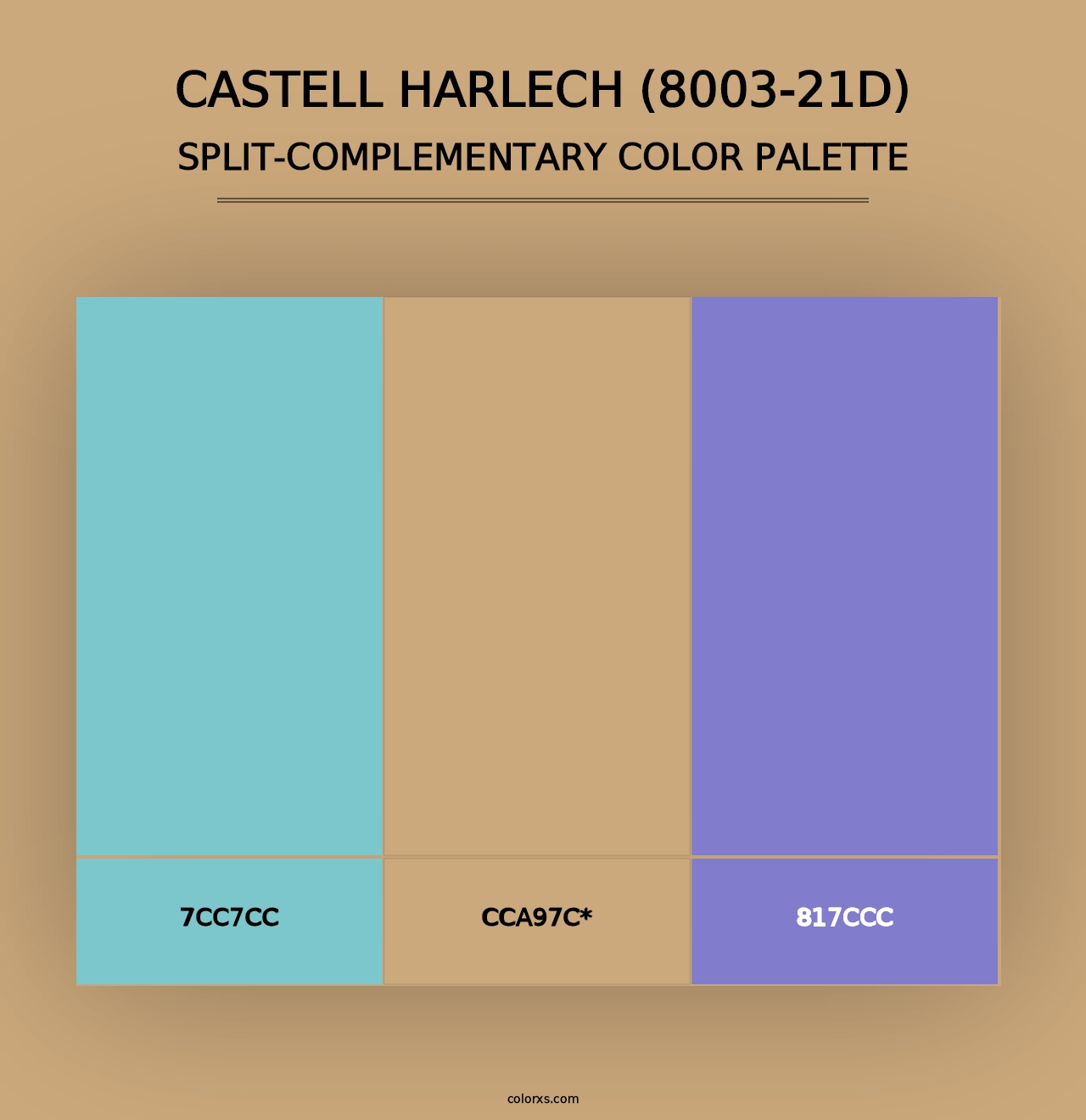 Castell Harlech (8003-21D) - Split-Complementary Color Palette