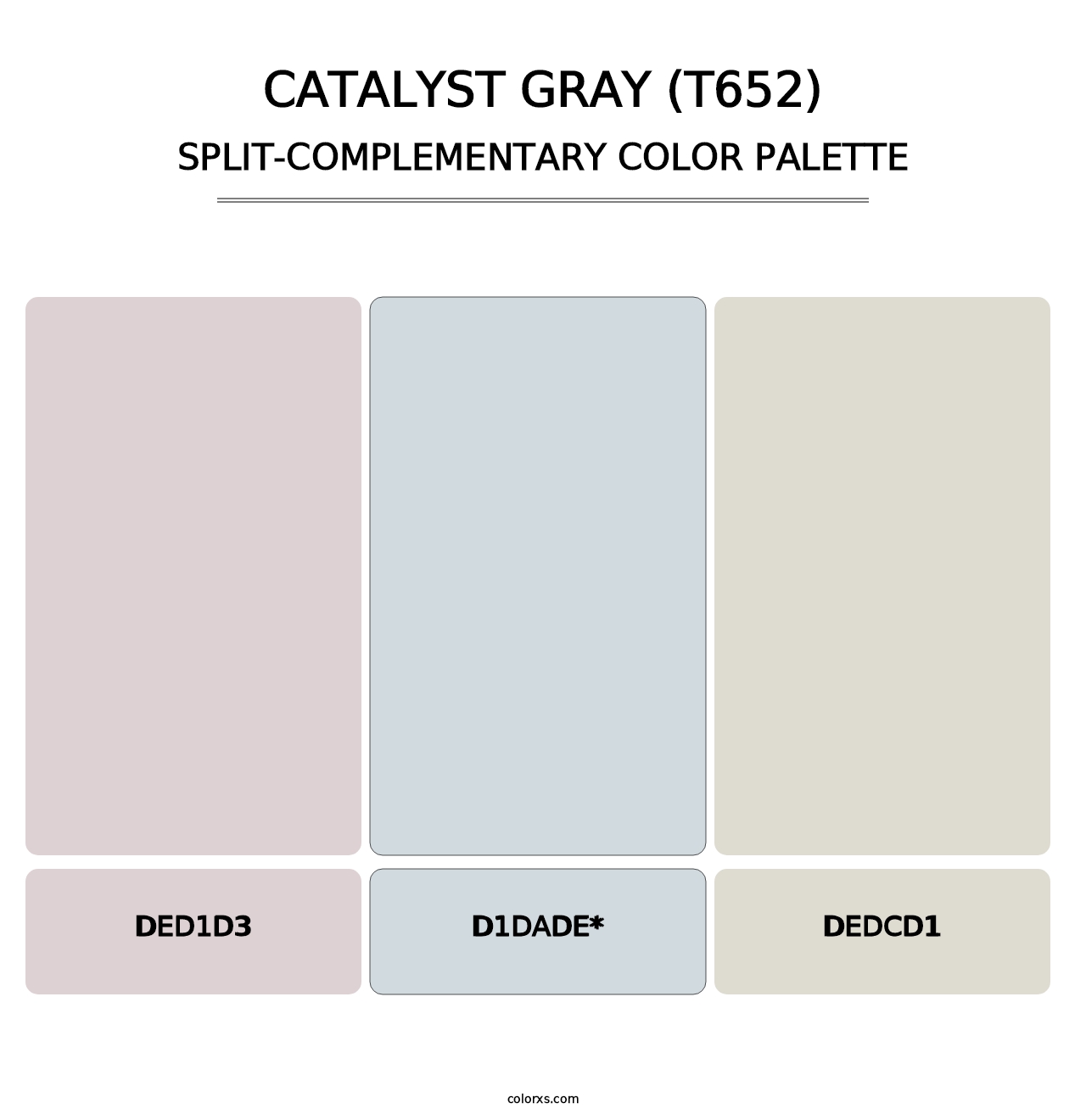 Catalyst Gray (T652) - Split-Complementary Color Palette