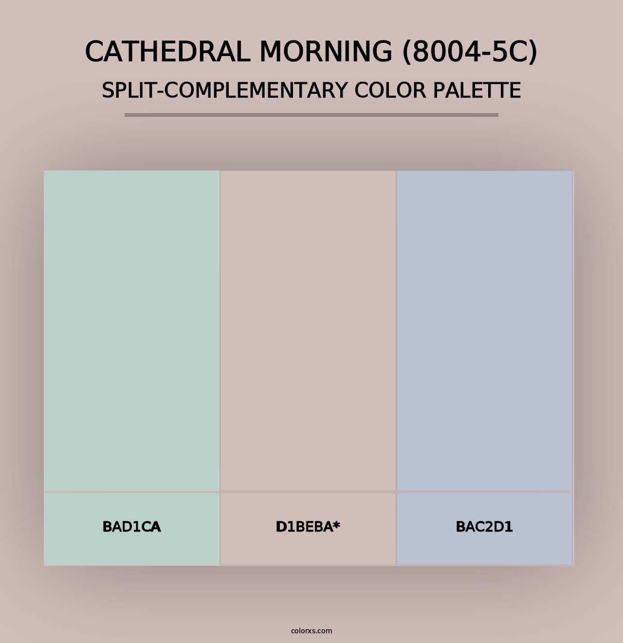 Cathedral Morning (8004-5C) - Split-Complementary Color Palette