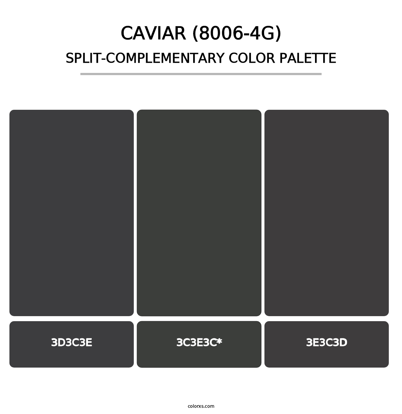 Caviar (8006-4G) - Split-Complementary Color Palette