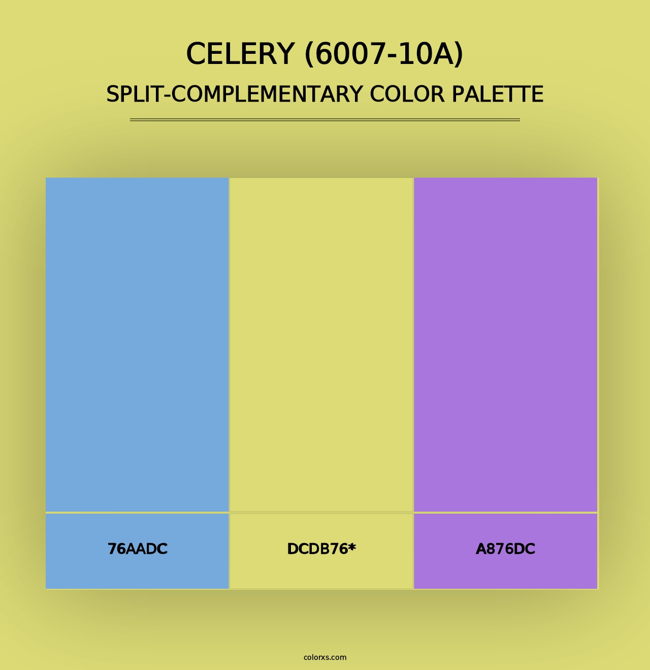 Celery (6007-10A) - Split-Complementary Color Palette