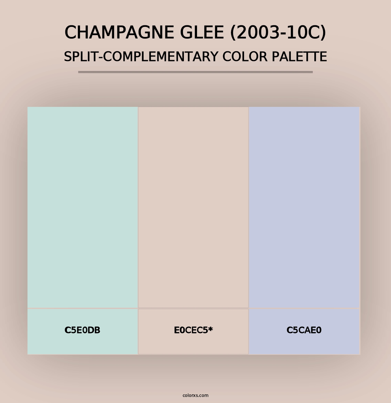 Champagne Glee (2003-10C) - Split-Complementary Color Palette