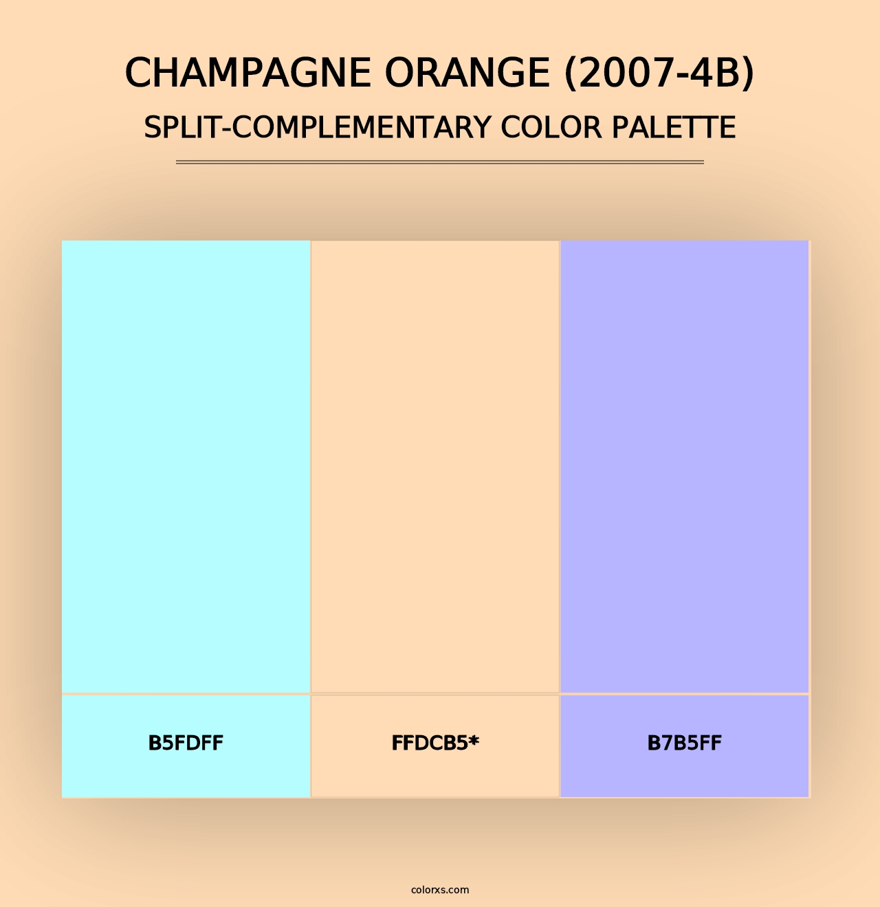 Champagne Orange (2007-4B) - Split-Complementary Color Palette