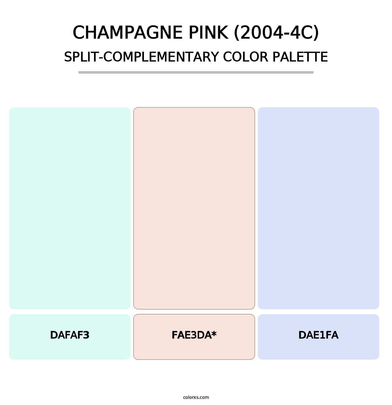 Champagne Pink (2004-4C) - Split-Complementary Color Palette