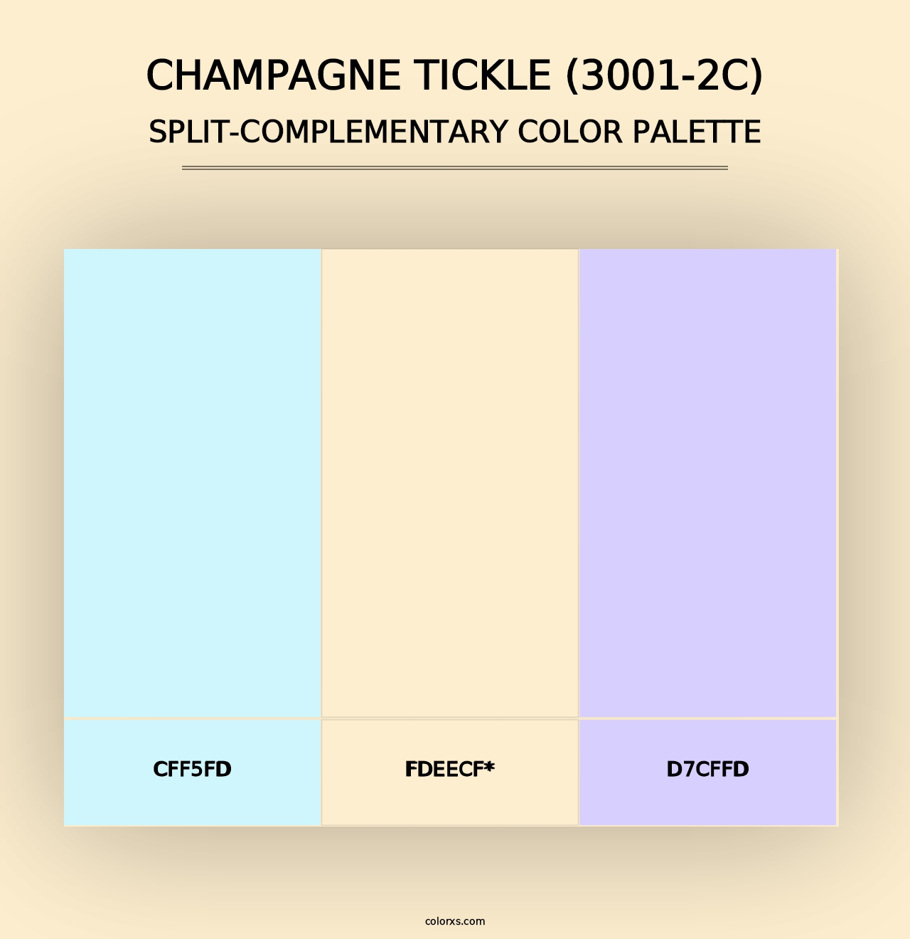 Champagne Tickle (3001-2C) - Split-Complementary Color Palette