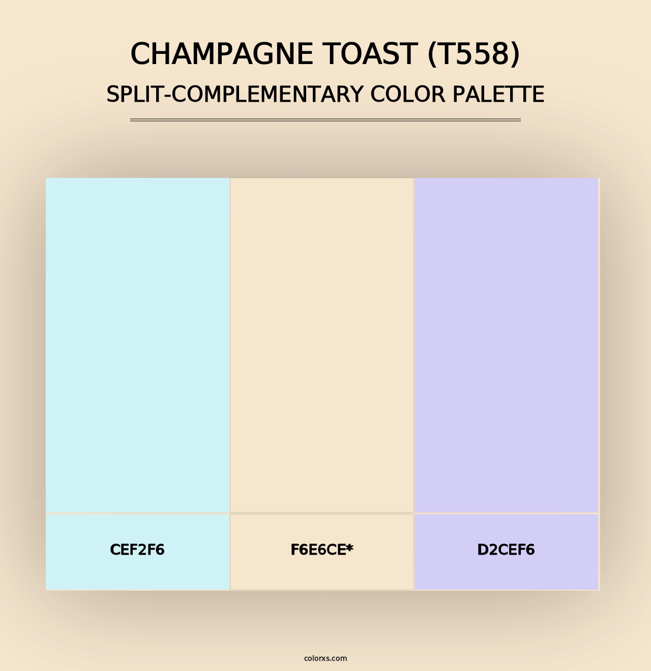 Champagne Toast (T558) - Split-Complementary Color Palette