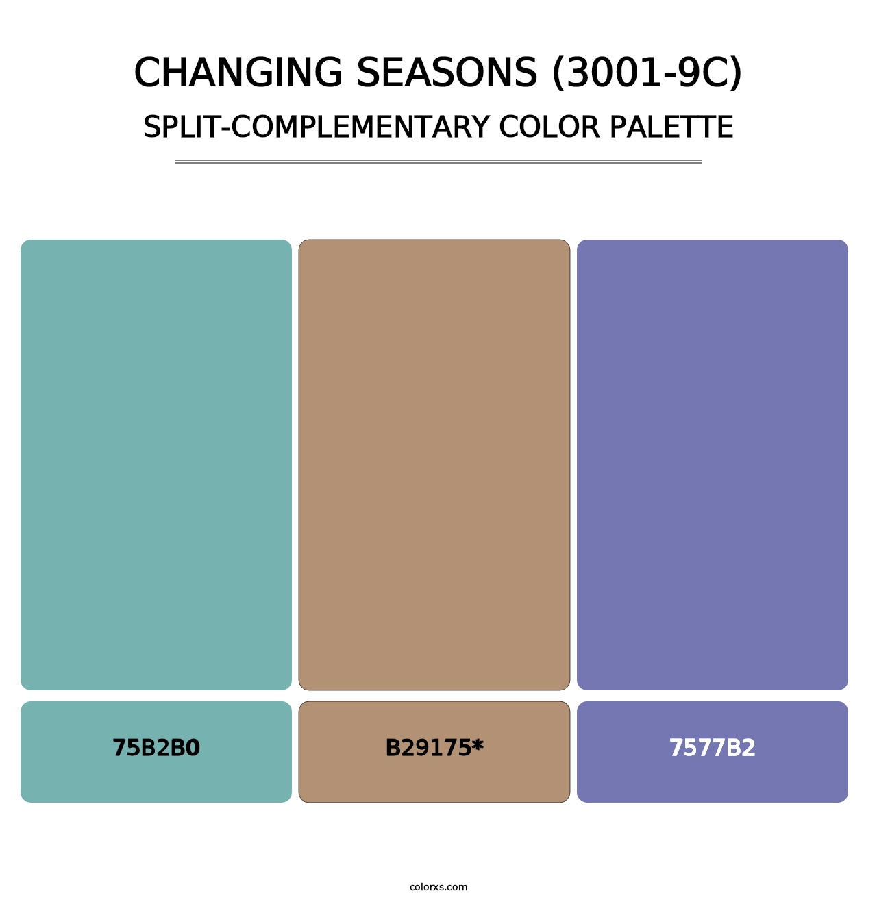 Changing Seasons (3001-9C) - Split-Complementary Color Palette