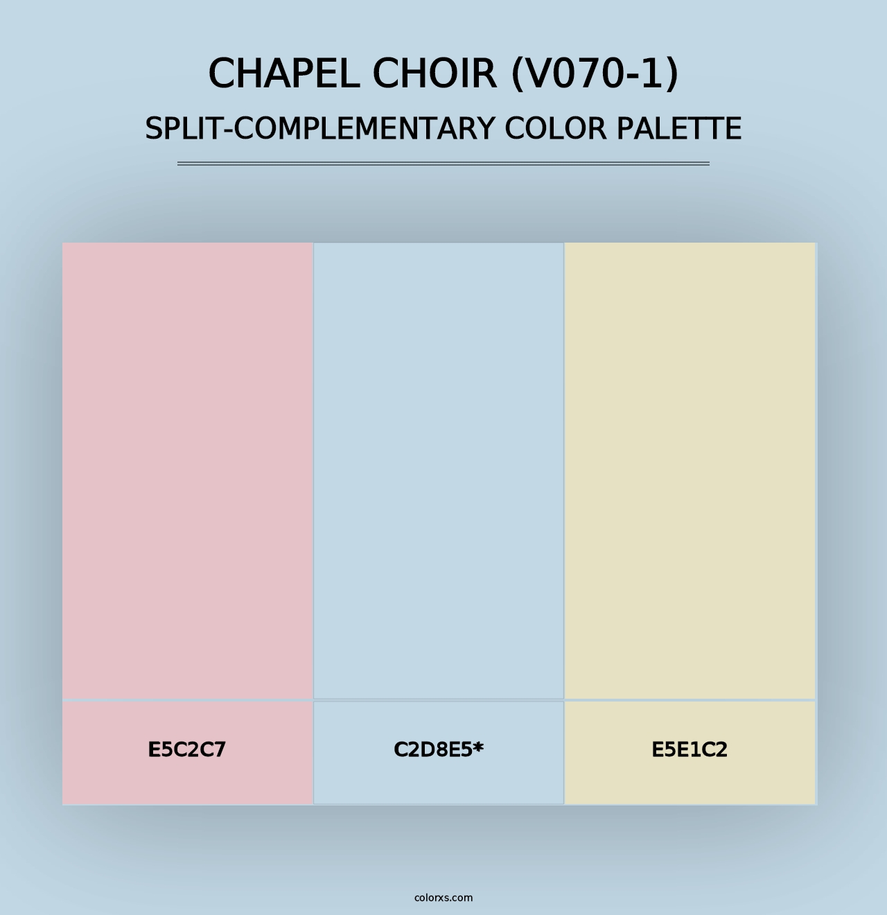 Chapel Choir (V070-1) - Split-Complementary Color Palette