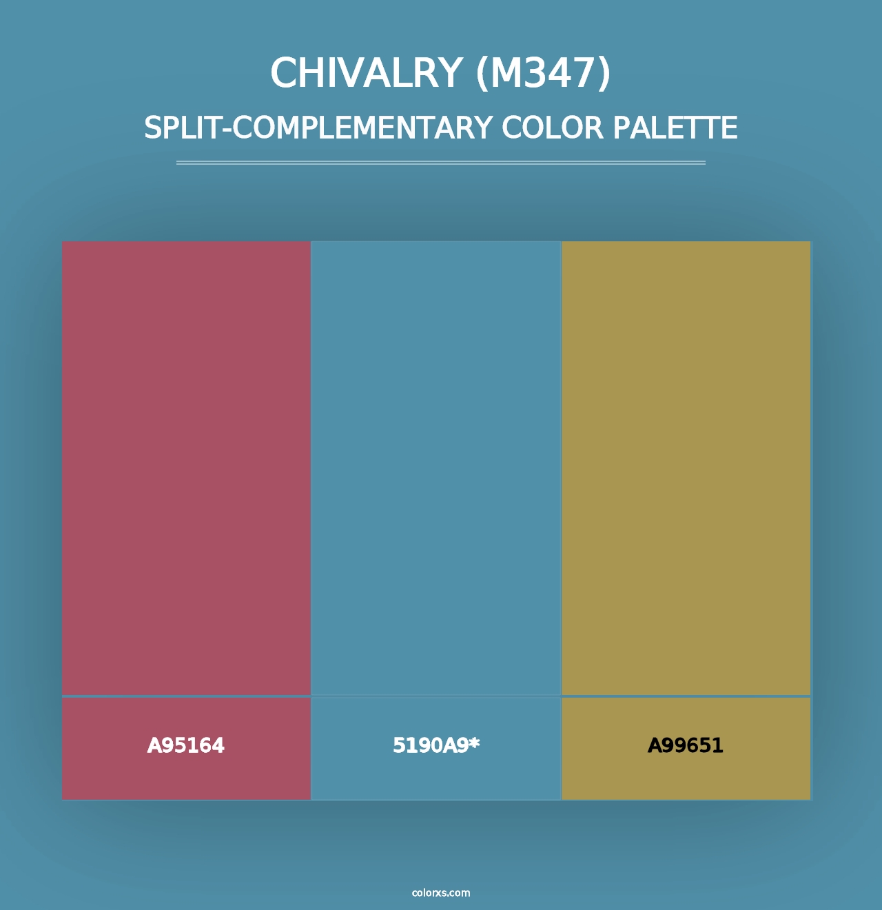 Chivalry (M347) - Split-Complementary Color Palette