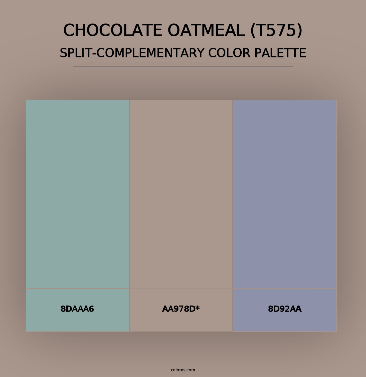 Chocolate Oatmeal (T575) - Split-Complementary Color Palette