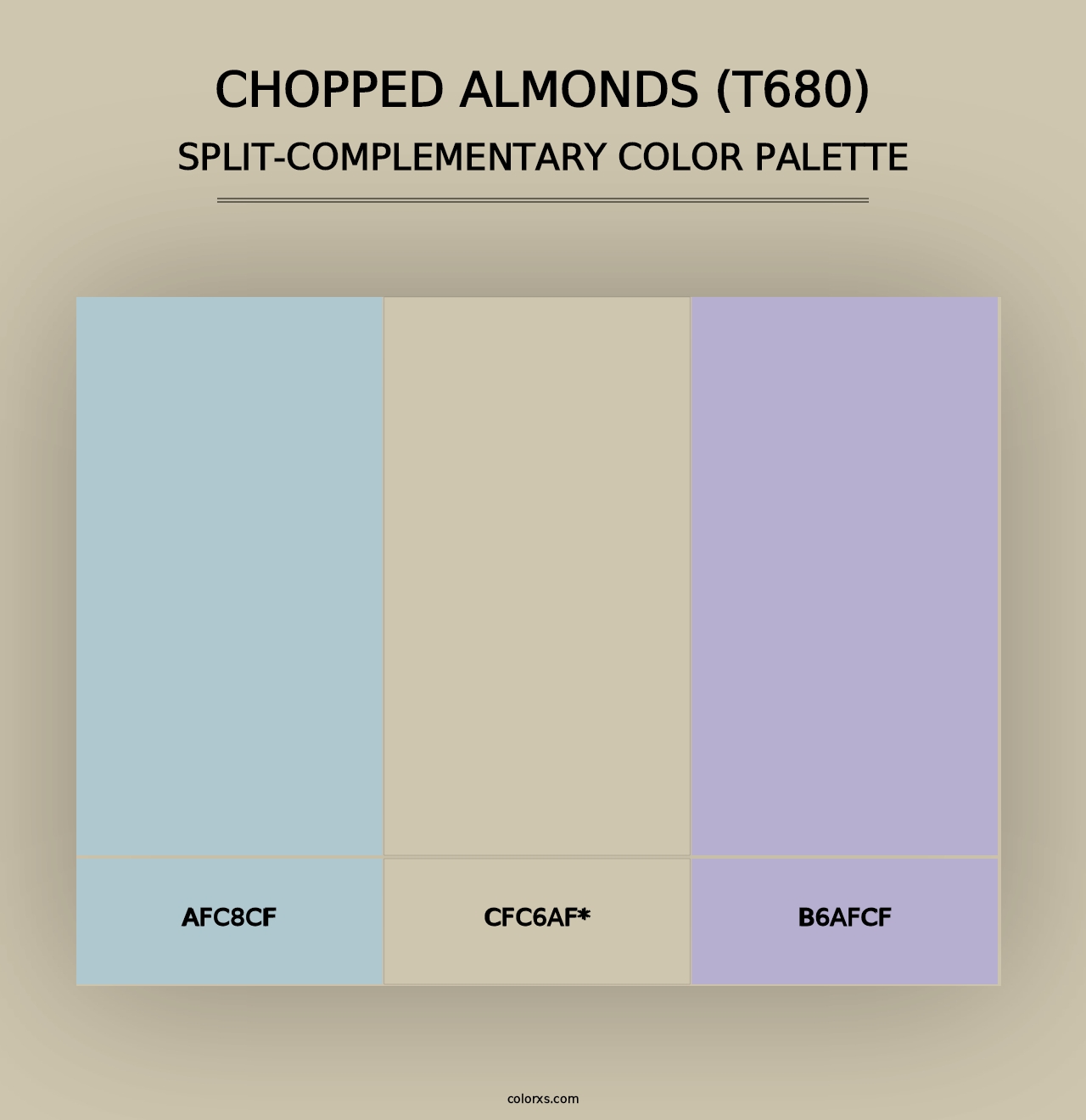 Chopped Almonds (T680) - Split-Complementary Color Palette