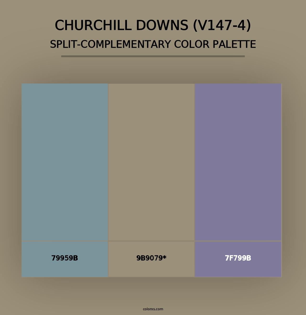 Churchill Downs (V147-4) - Split-Complementary Color Palette