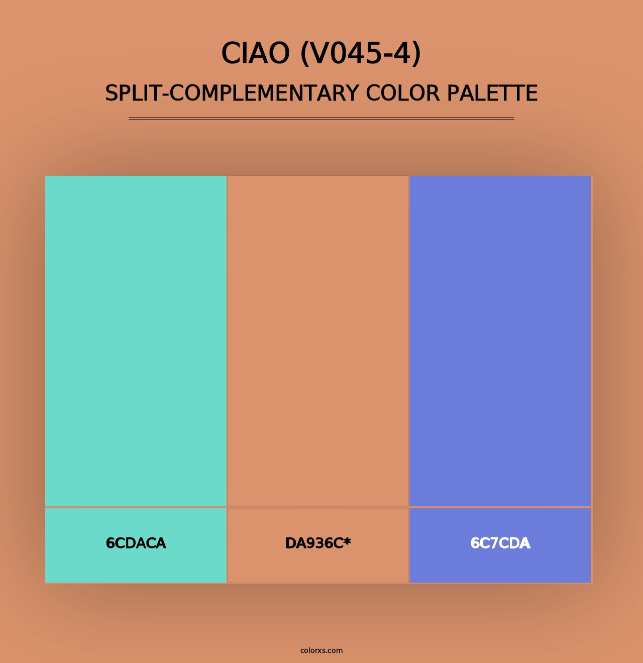 Ciao (V045-4) - Split-Complementary Color Palette