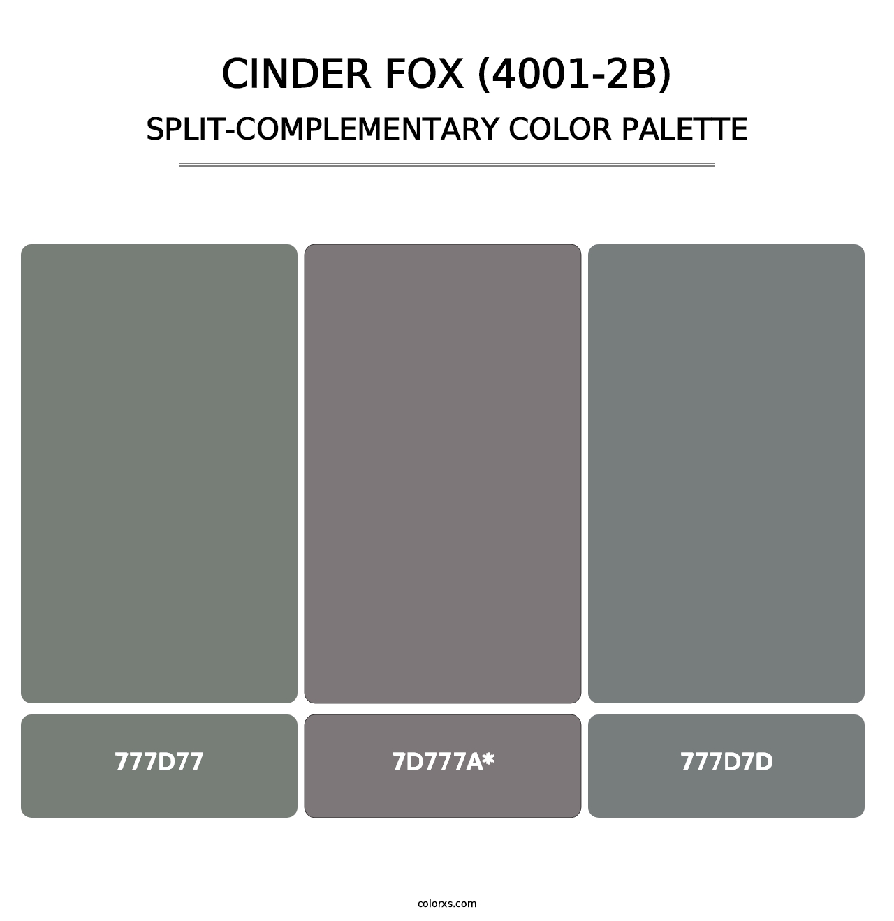 Cinder Fox (4001-2B) - Split-Complementary Color Palette