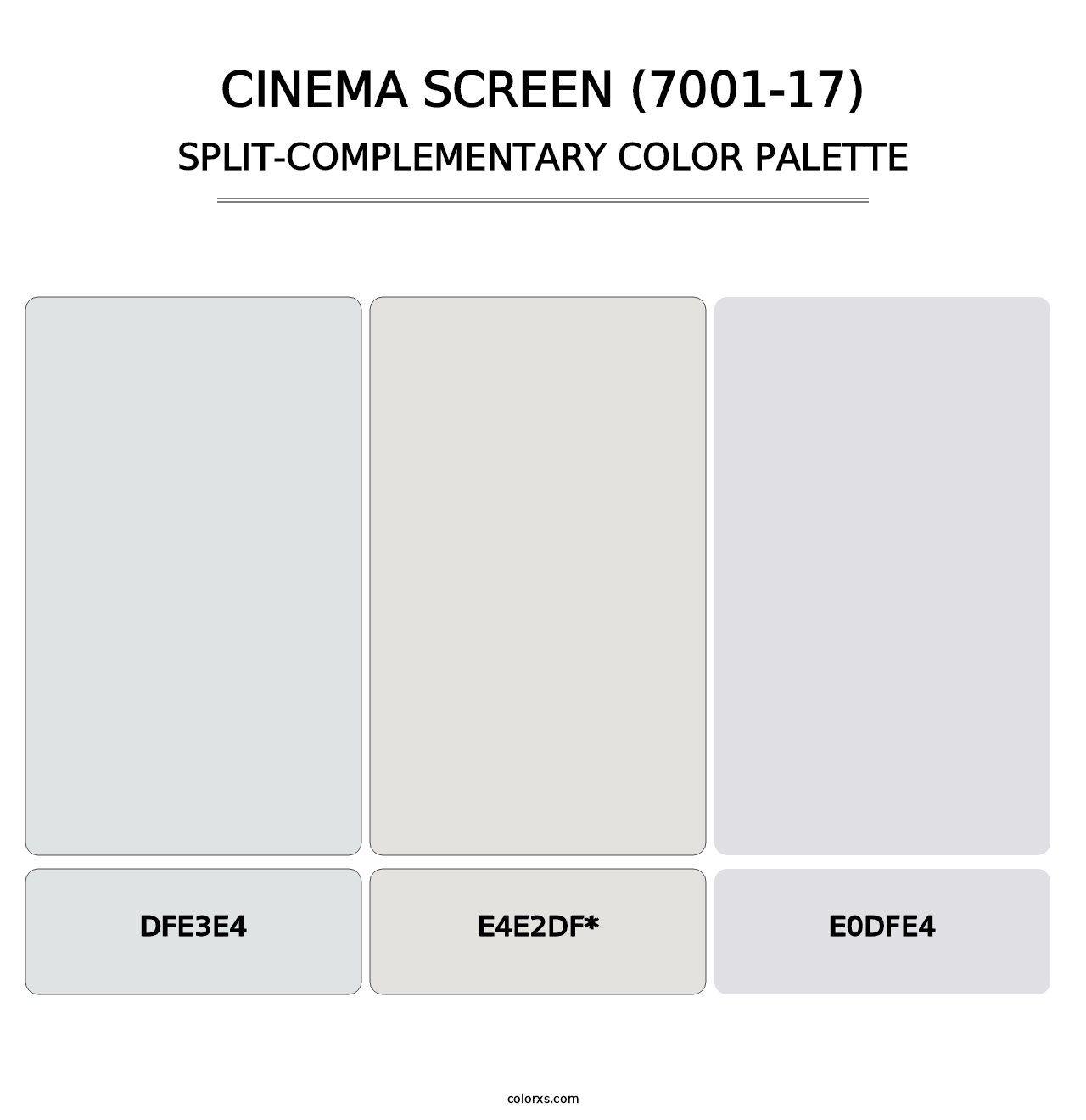 Cinema Screen (7001-17) - Split-Complementary Color Palette