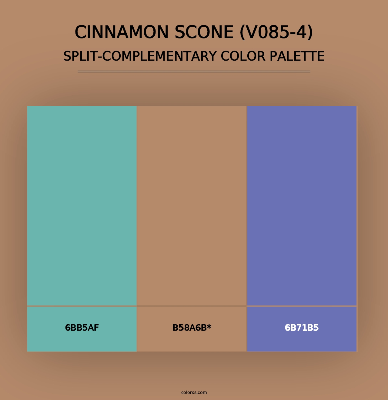 Cinnamon Scone (V085-4) - Split-Complementary Color Palette