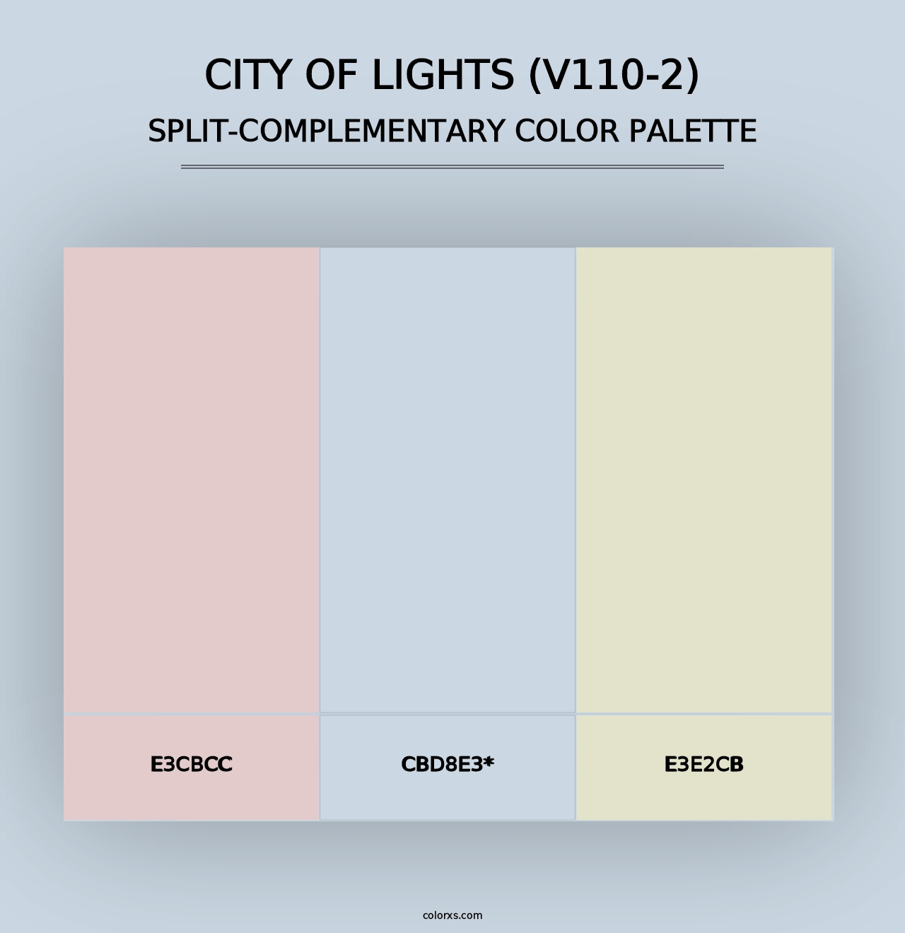 City of Lights (V110-2) - Split-Complementary Color Palette