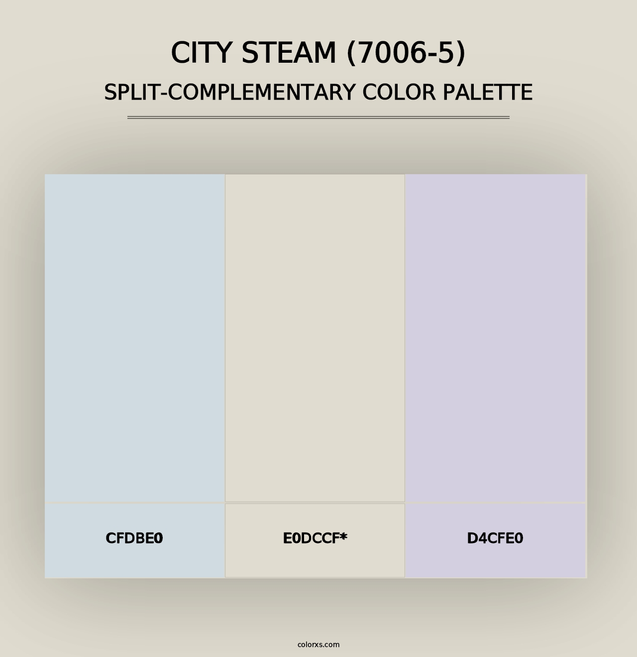 City Steam (7006-5) - Split-Complementary Color Palette