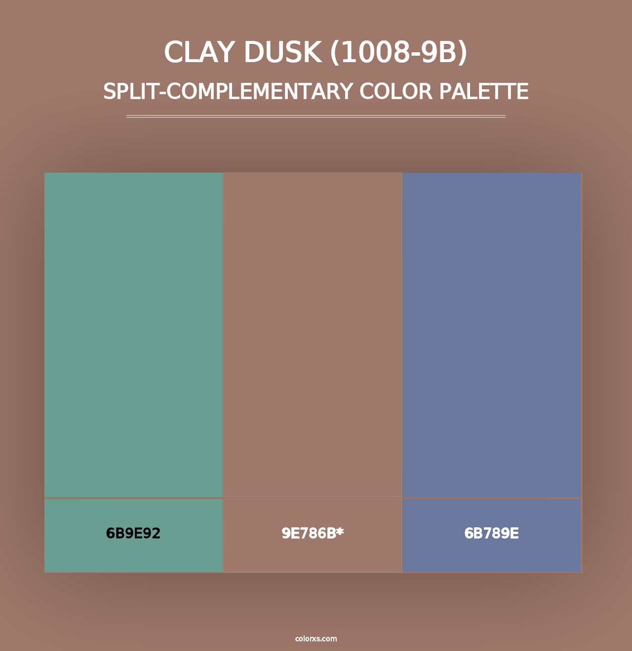 Clay Dusk (1008-9B) - Split-Complementary Color Palette