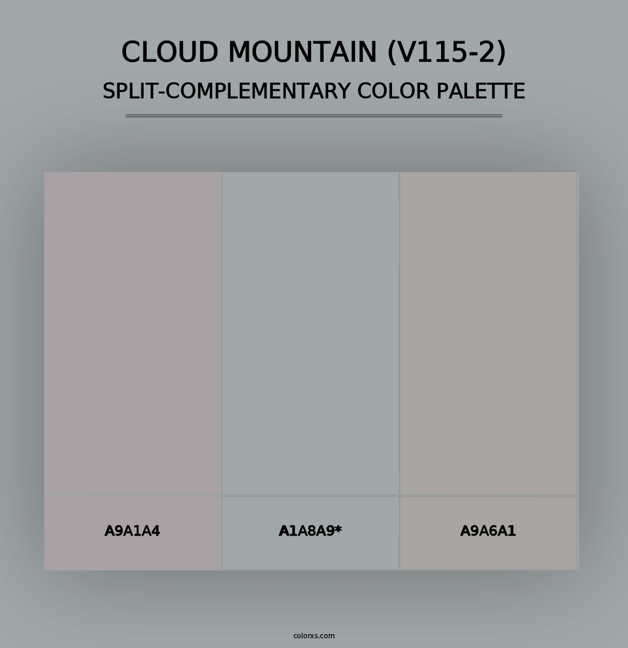 Cloud Mountain (V115-2) - Split-Complementary Color Palette