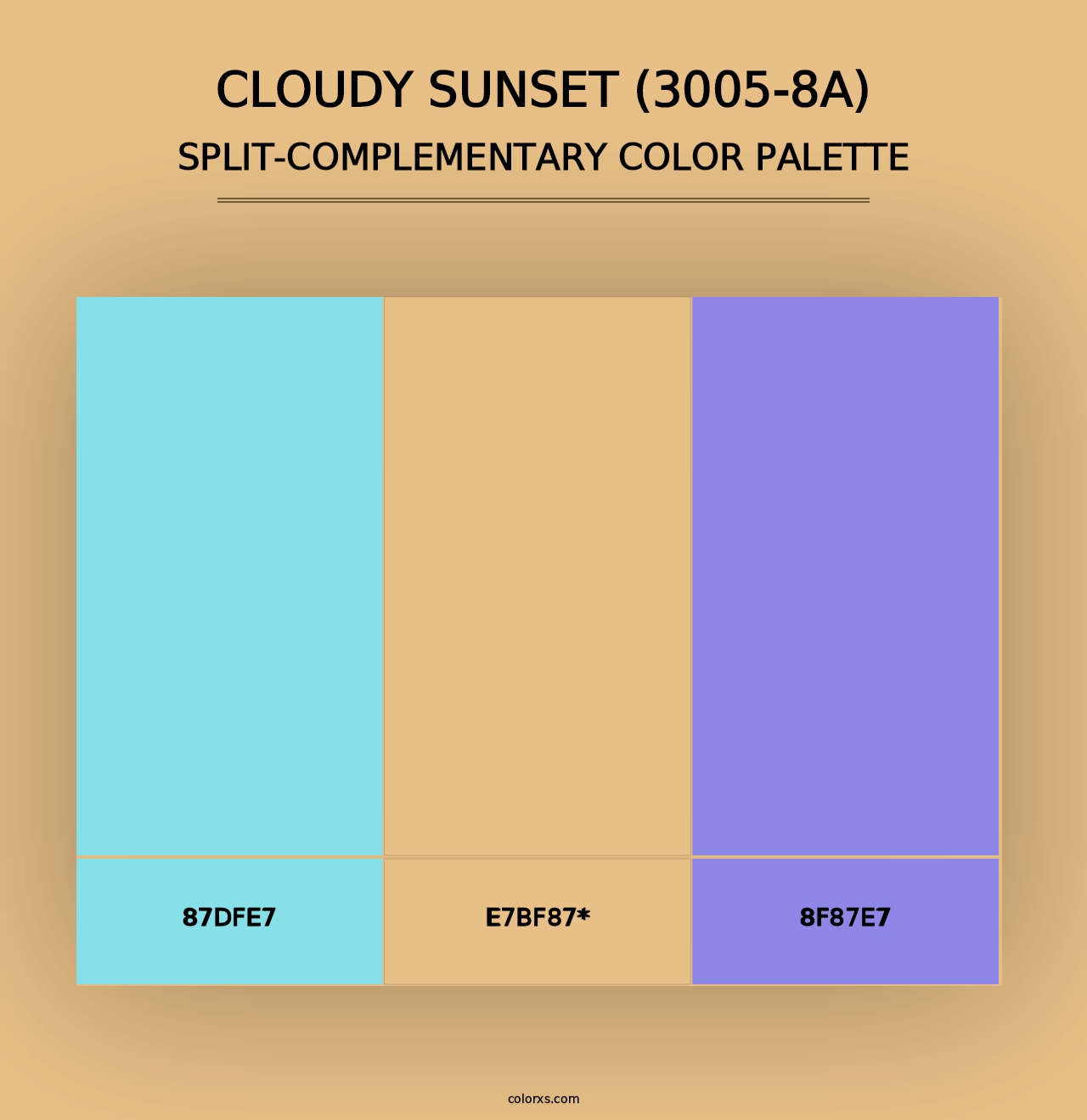 Cloudy Sunset (3005-8A) - Split-Complementary Color Palette