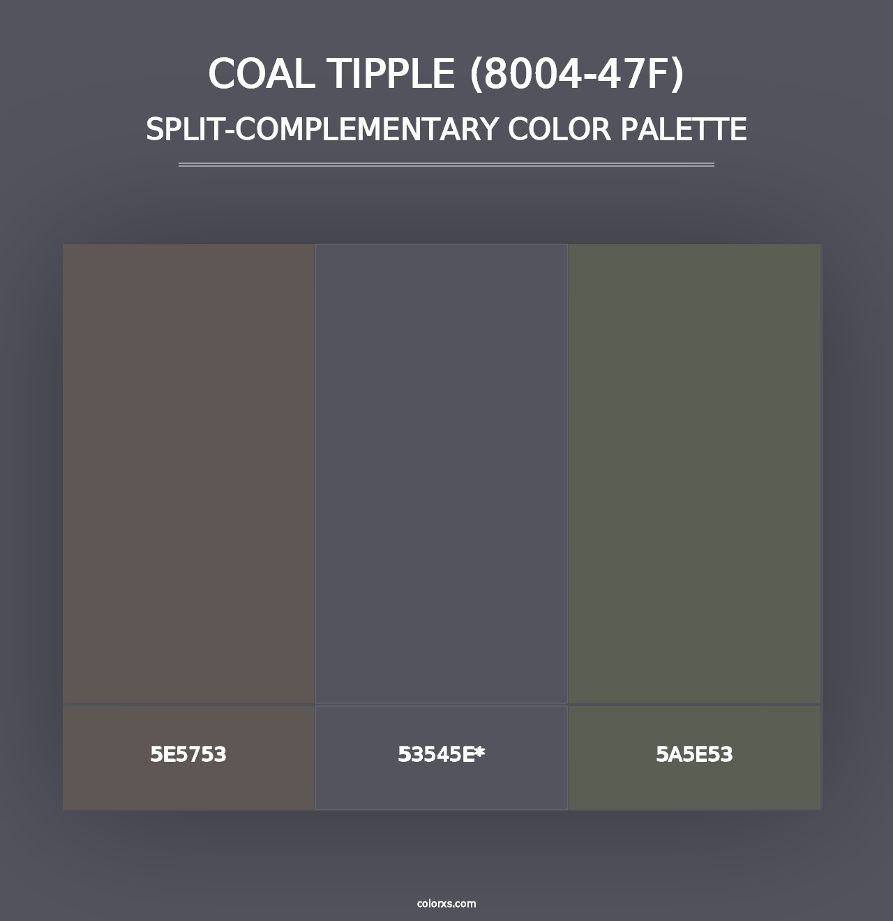 Coal Tipple (8004-47F) - Split-Complementary Color Palette