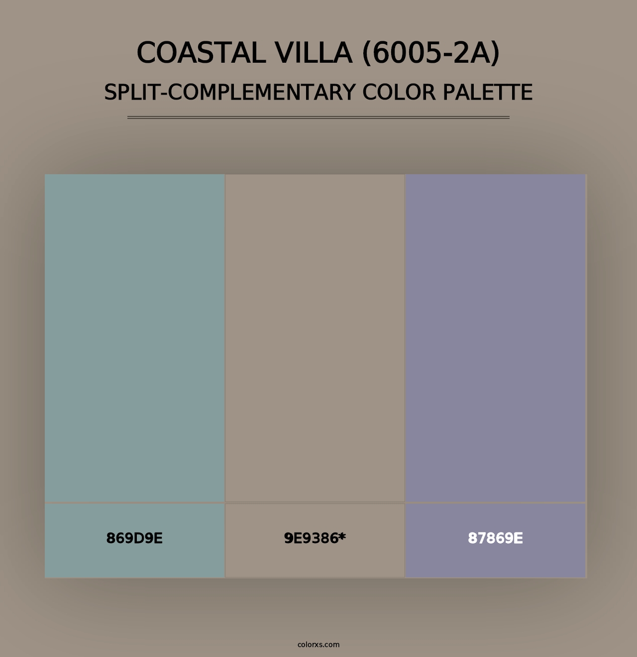 Coastal Villa (6005-2A) - Split-Complementary Color Palette