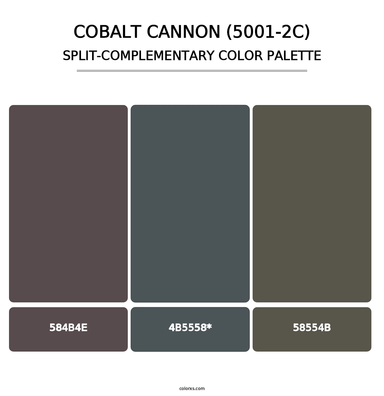 Cobalt Cannon (5001-2C) - Split-Complementary Color Palette