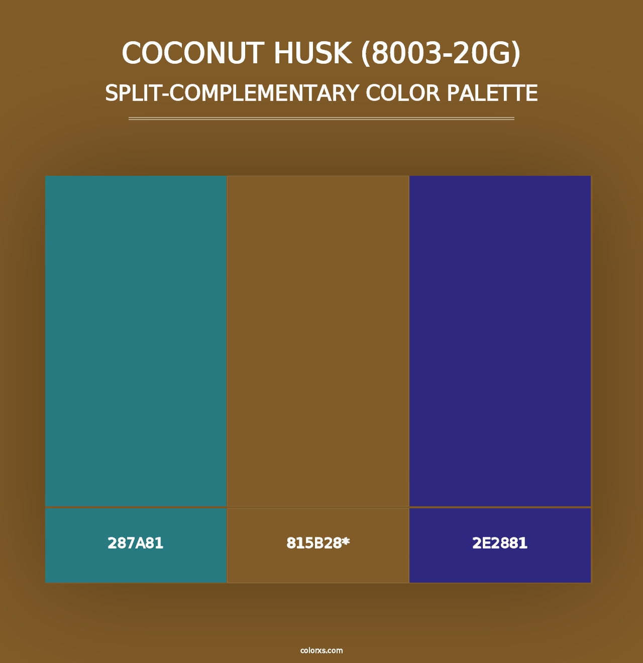 Coconut Husk (8003-20G) - Split-Complementary Color Palette