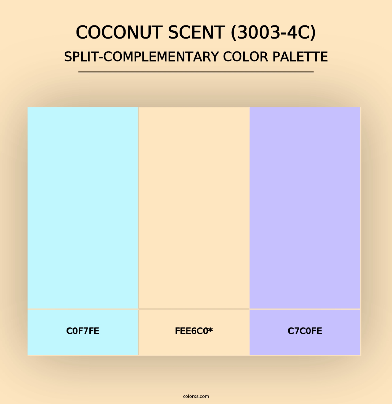 Coconut Scent (3003-4C) - Split-Complementary Color Palette