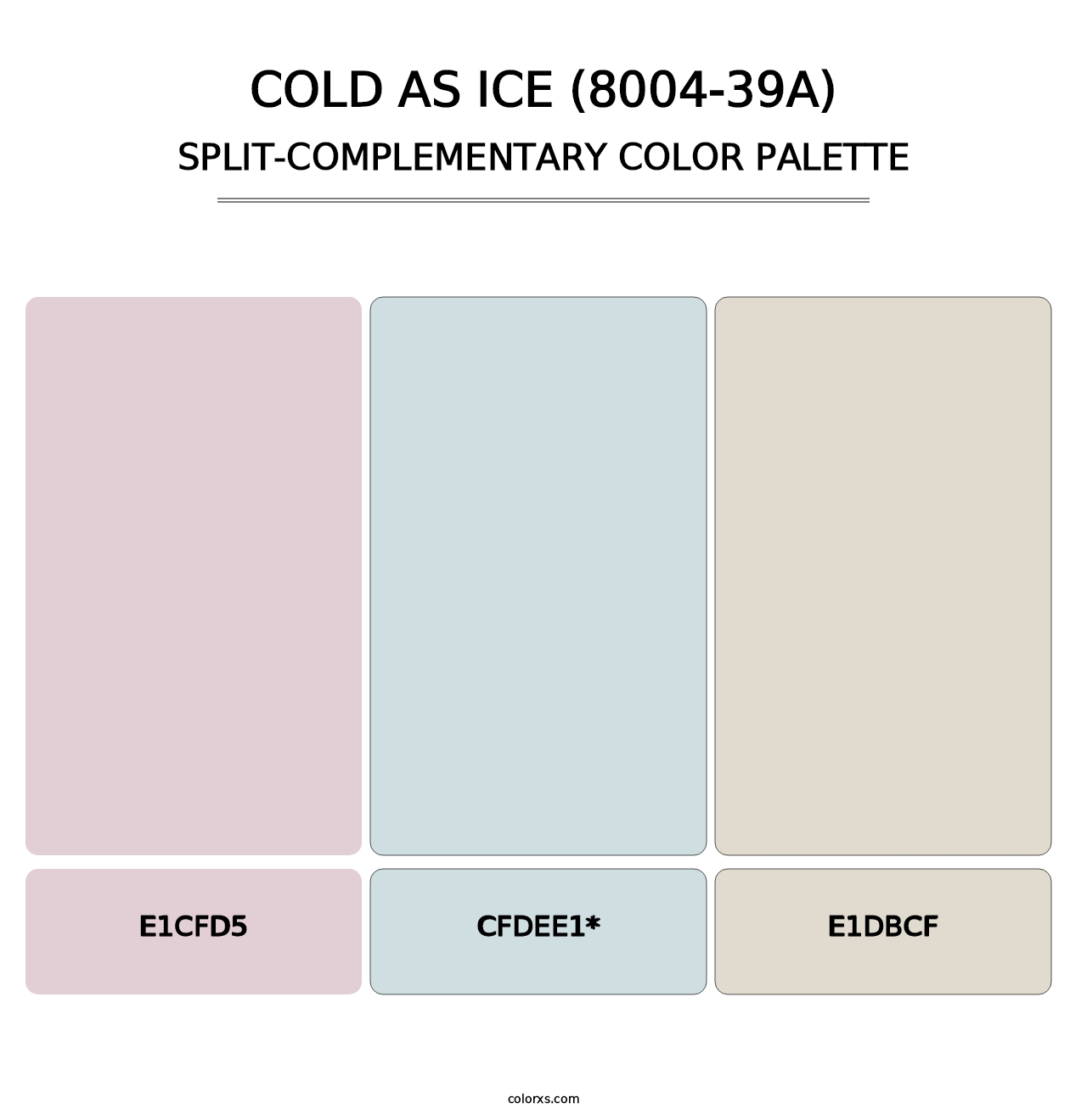 Cold as Ice (8004-39A) - Split-Complementary Color Palette