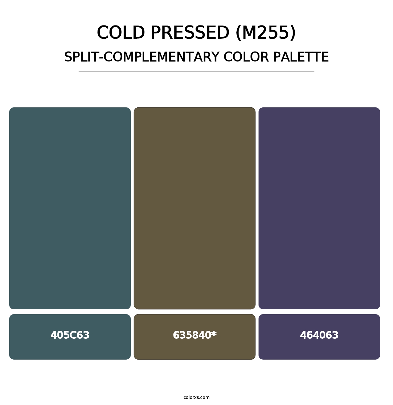 Cold Pressed (M255) - Split-Complementary Color Palette