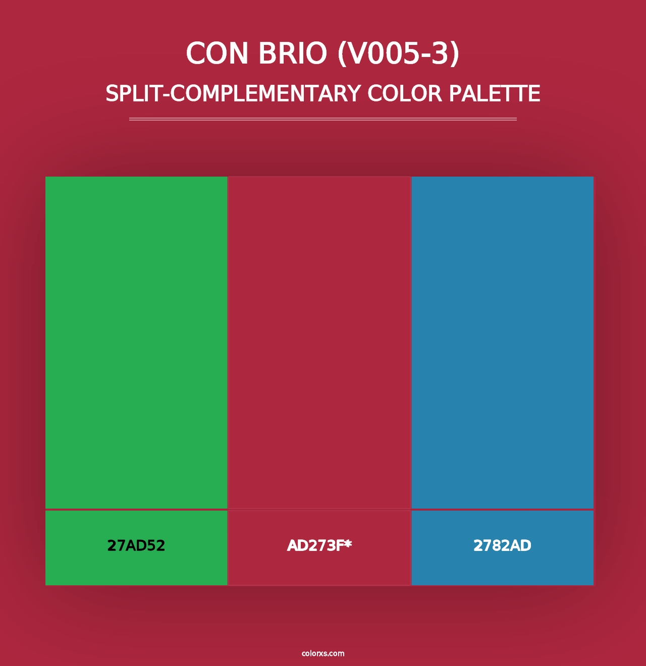 Con Brio (V005-3) - Split-Complementary Color Palette