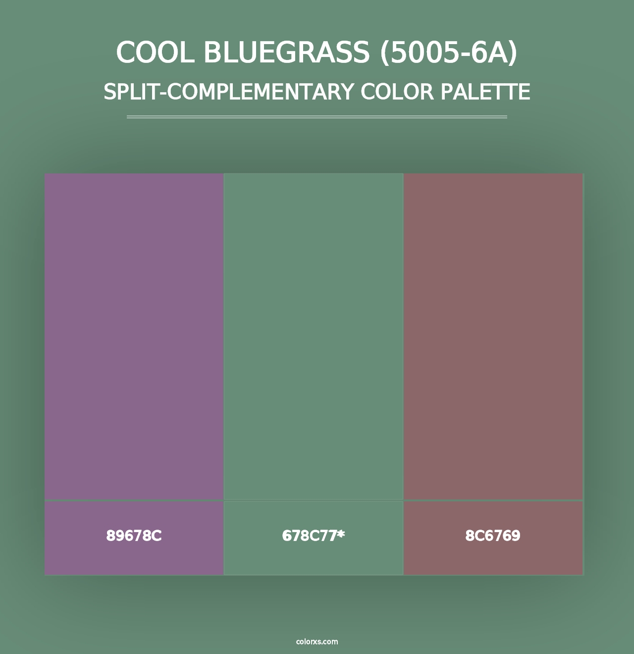 Cool Bluegrass (5005-6A) - Split-Complementary Color Palette