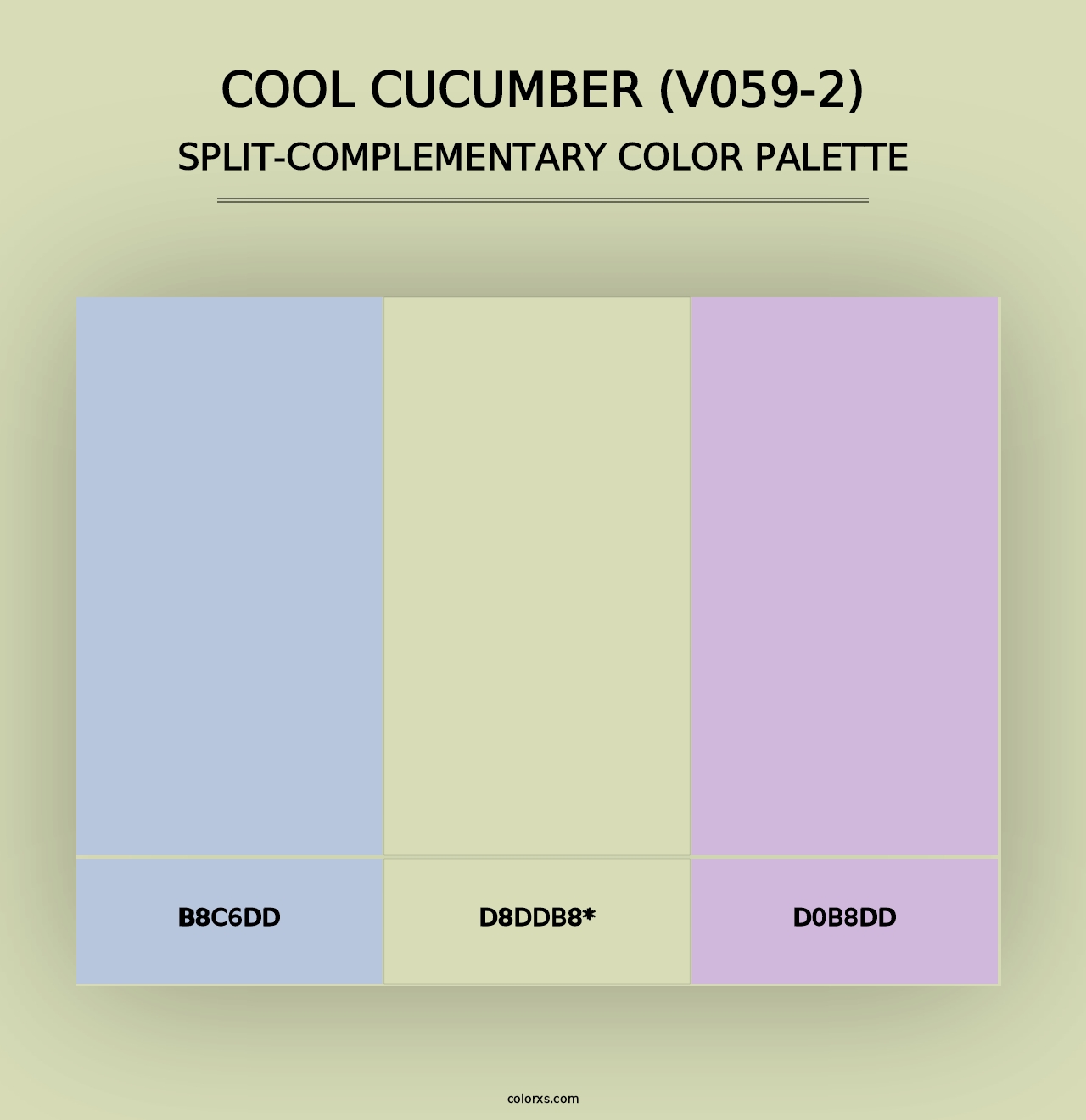 Cool Cucumber (V059-2) - Split-Complementary Color Palette