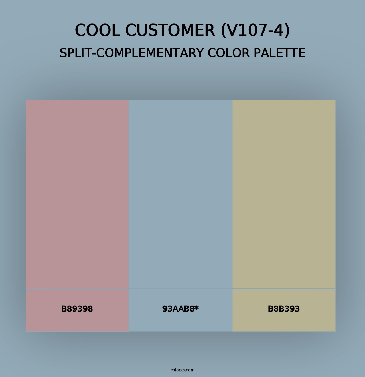 Cool Customer (V107-4) - Split-Complementary Color Palette