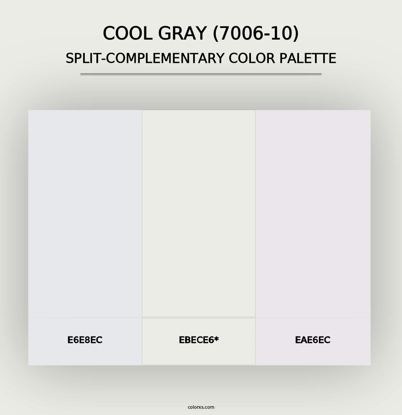 Cool Gray (7006-10) - Split-Complementary Color Palette