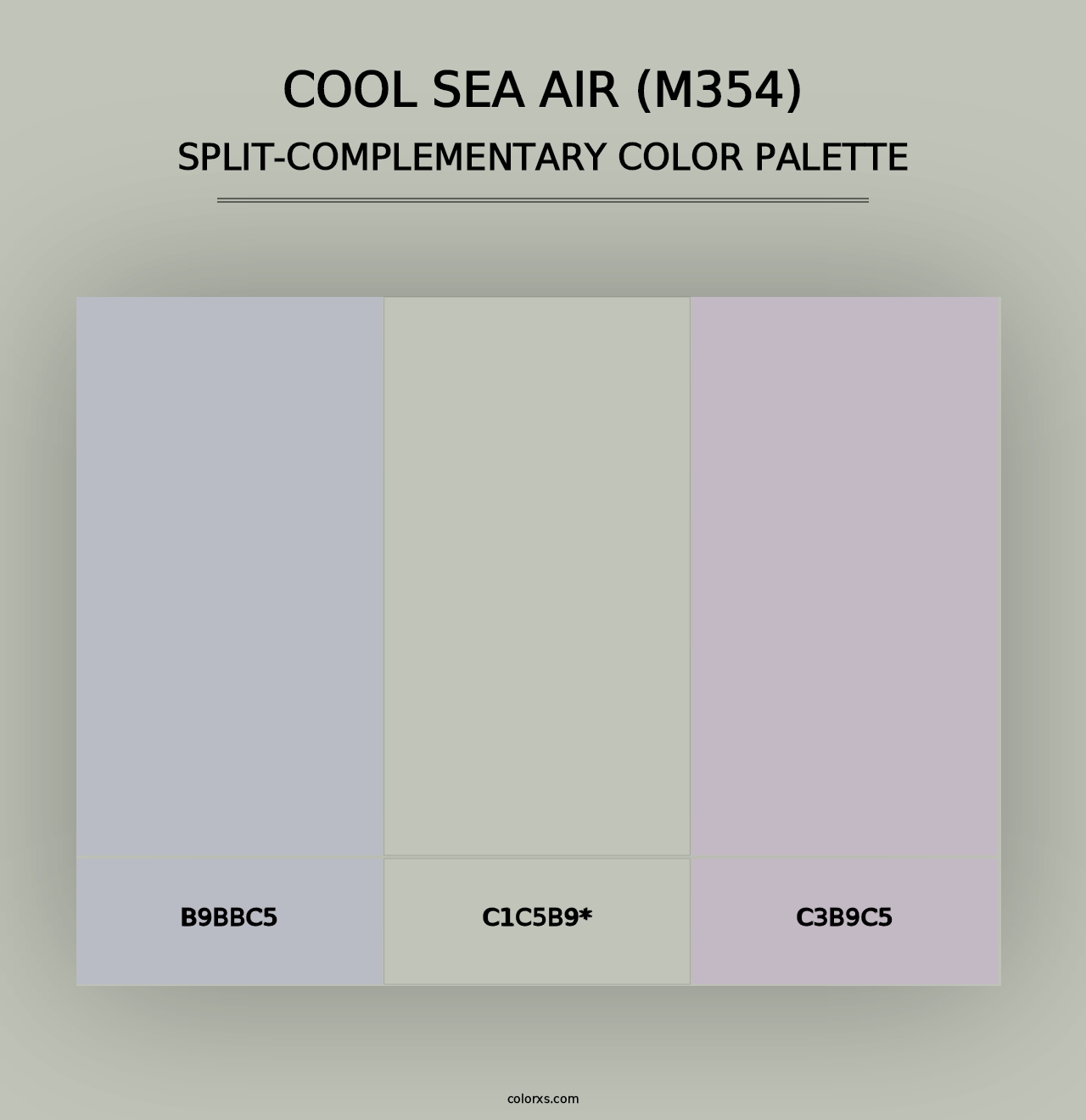 Cool Sea Air (M354) - Split-Complementary Color Palette