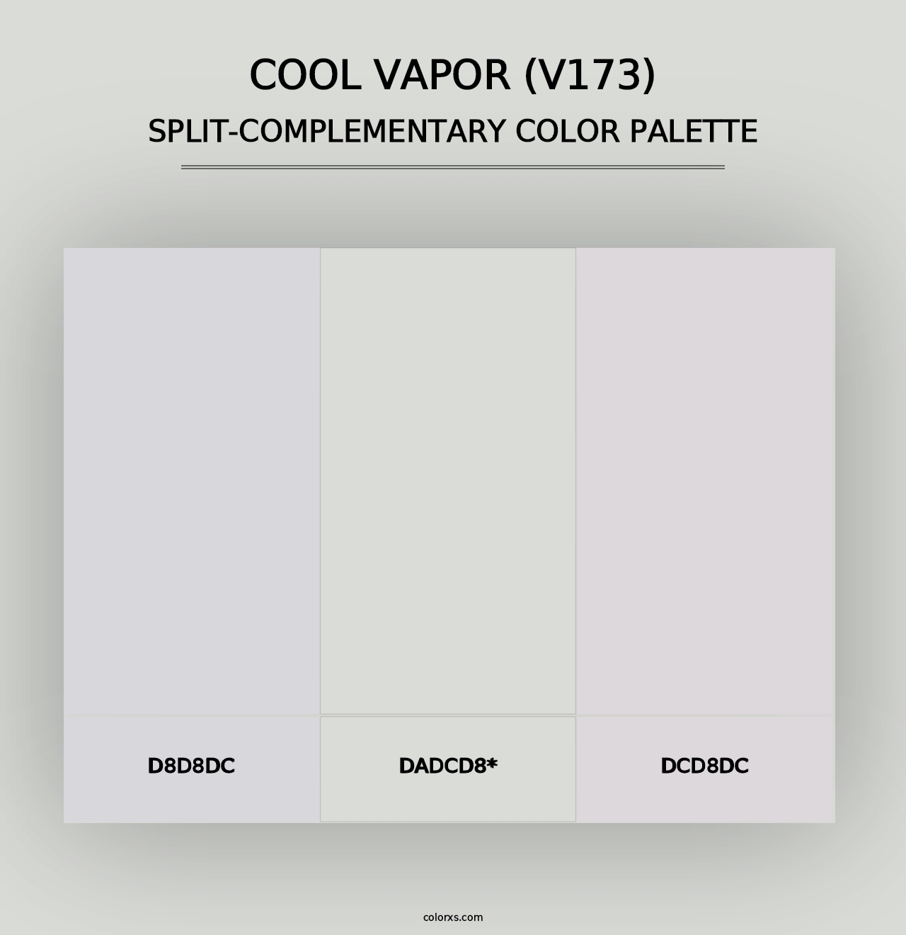 Cool Vapor (V173) - Split-Complementary Color Palette