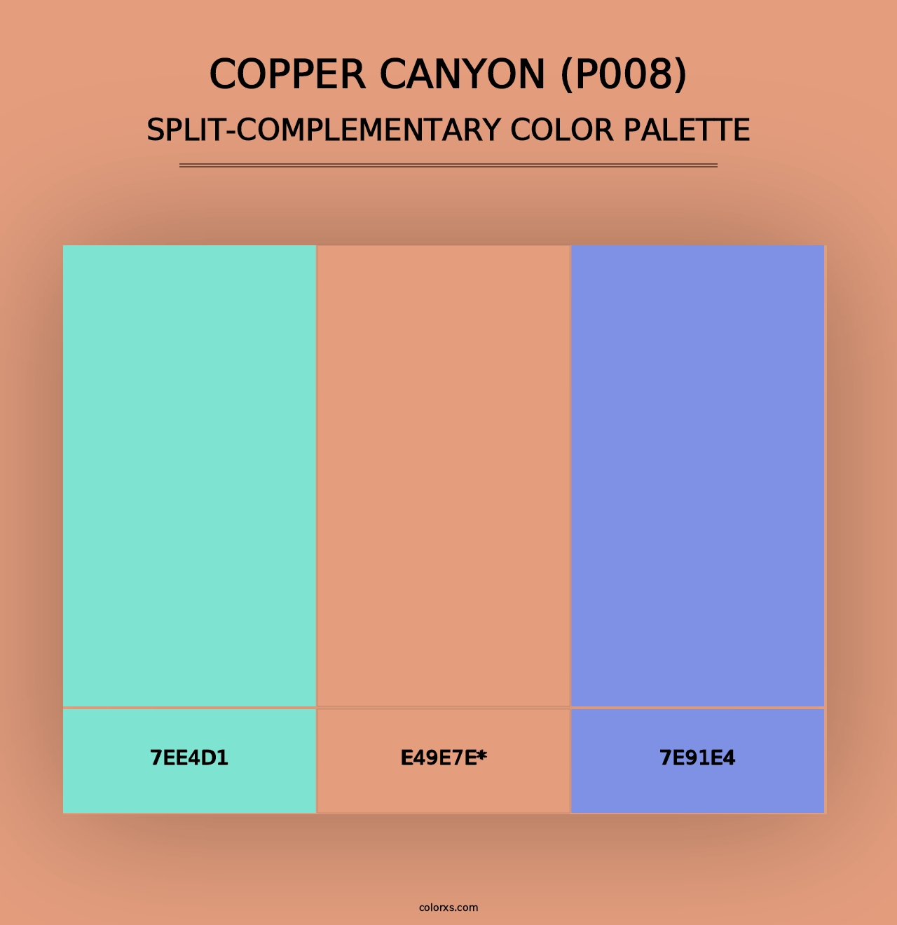 Copper Canyon (P008) - Split-Complementary Color Palette