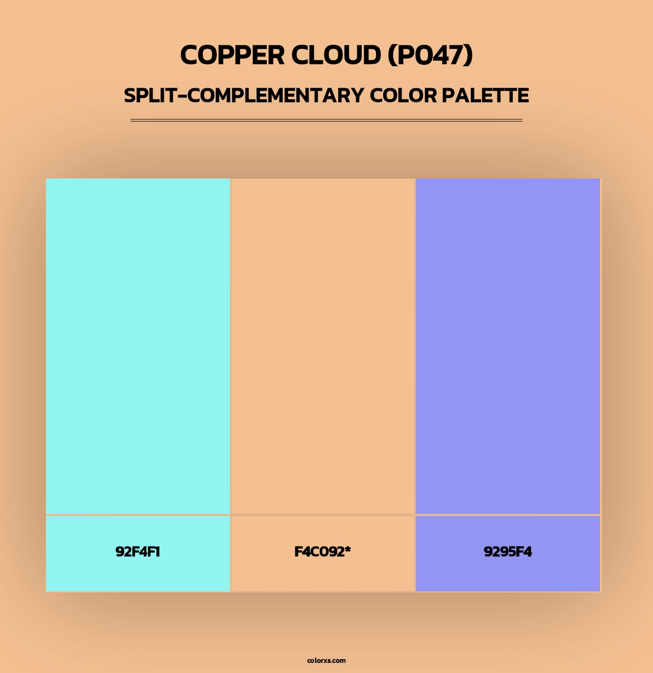 Copper Cloud (P047) - Split-Complementary Color Palette