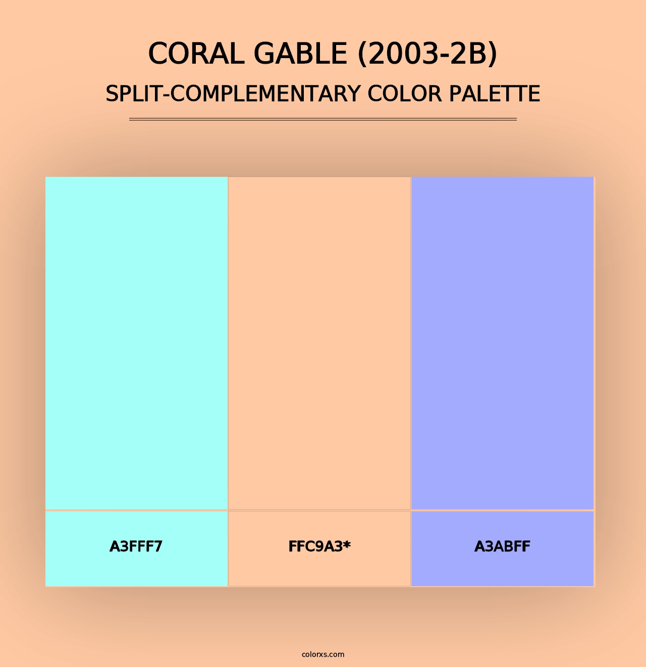 Coral Gable (2003-2B) - Split-Complementary Color Palette